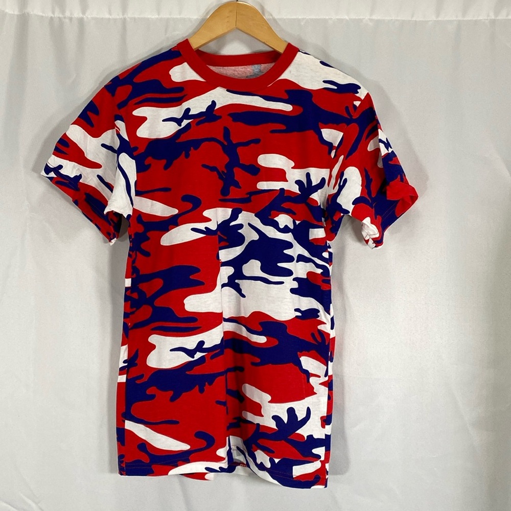 Rothco Patriotic Camo tee Red white blue summer bbq beach workout military med